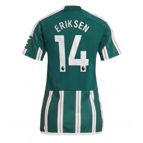 Manchester United Christian Eriksen #14 Dámské Venkovní Dres 2023-24 Krátký Rukáv